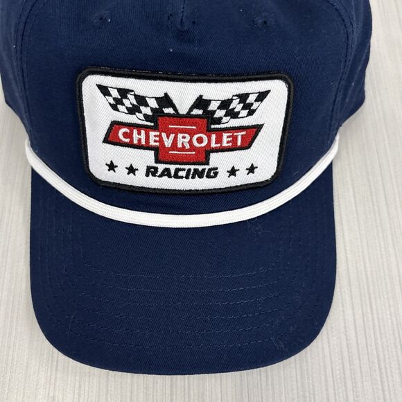 NEW! CHEVROLET RACING Officially Licensed Blue Rope Patch Snapbak Hat - Picture 2 of 6